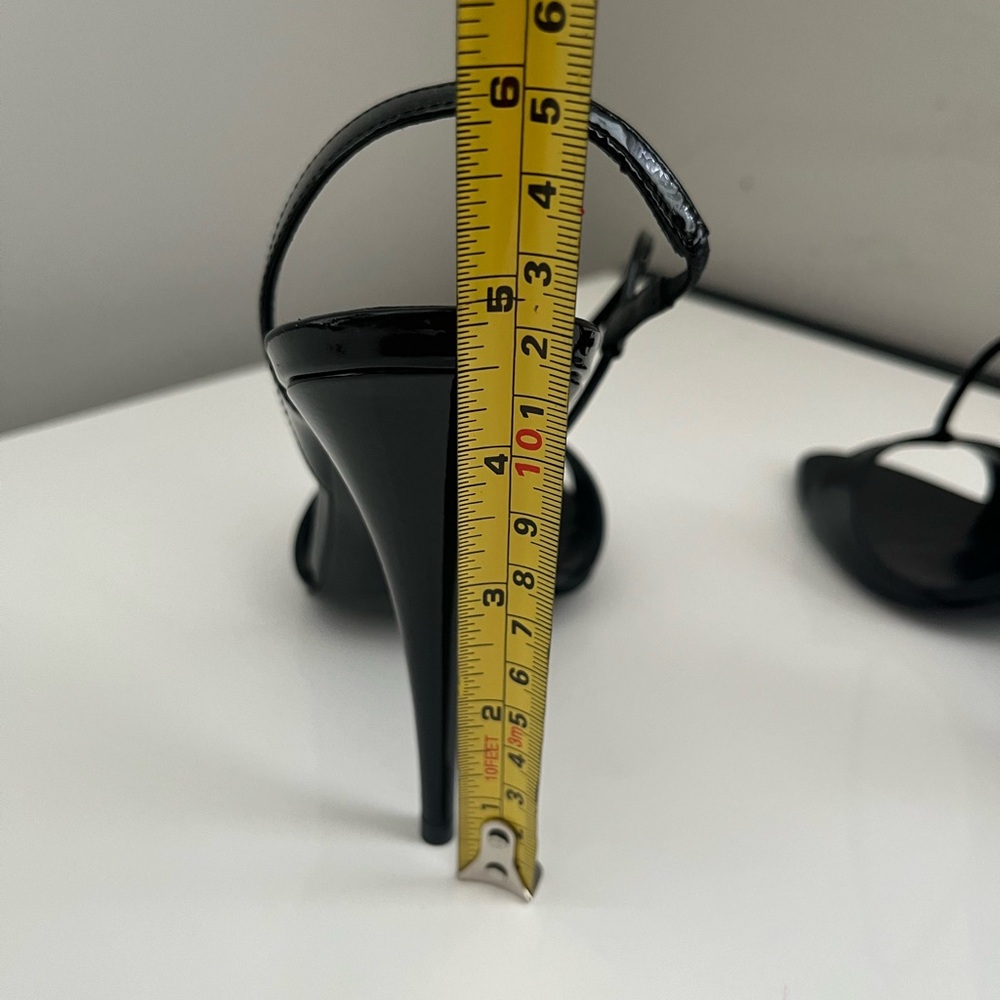 Saint Laurent Black Anouk Slingback Sandals Size 38 - Picture 7 of 7